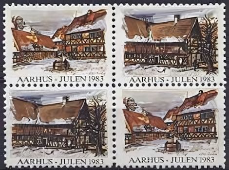 Julemærker stamps from Denmark - Aarhus